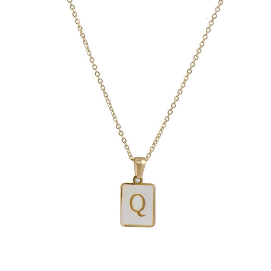 Letter Style Gold Plating Necklace.