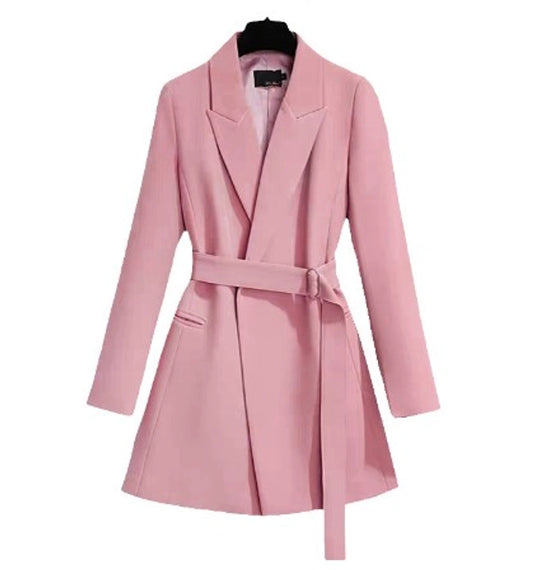 Long Sleeve Belted Blazer