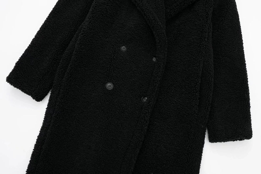 Long Loose Fleece Thickened Overcoat Jacket