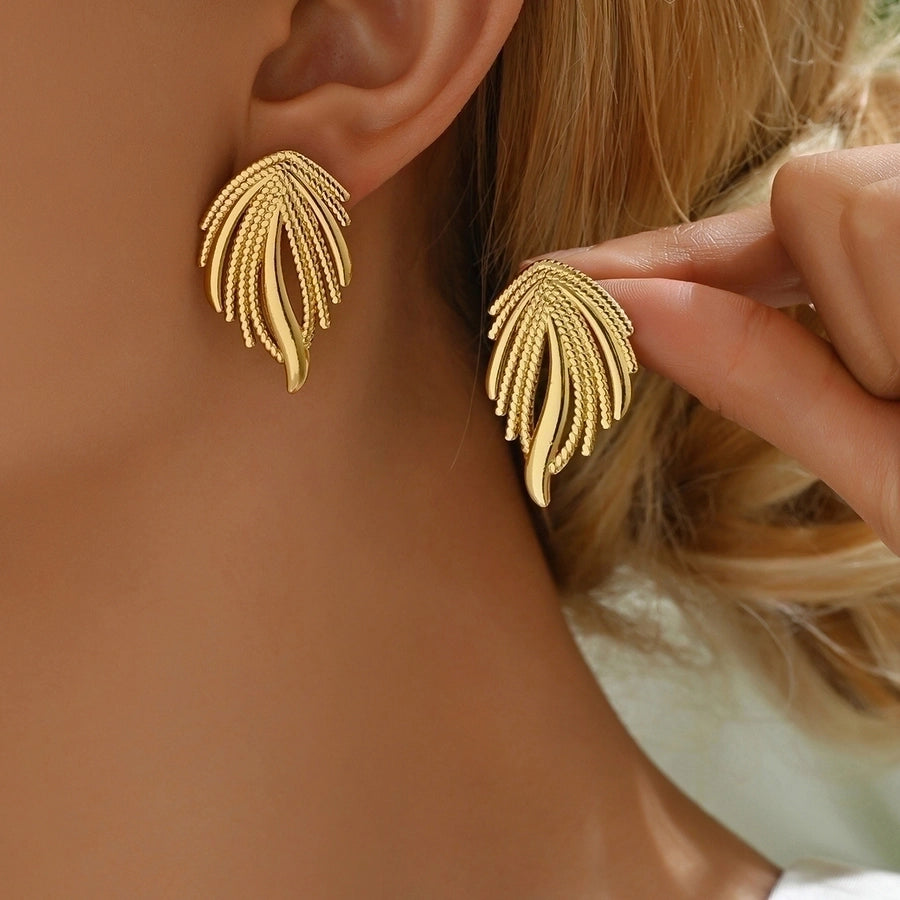 1 Pair Hawaiian 18K Gold Plated Drop Earrings