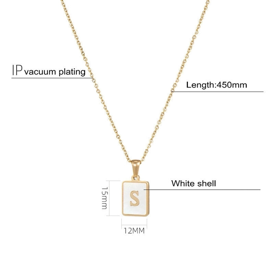 Letter Style Gold Plating Necklace.