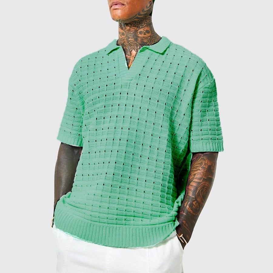 Patched Collared T-shirt