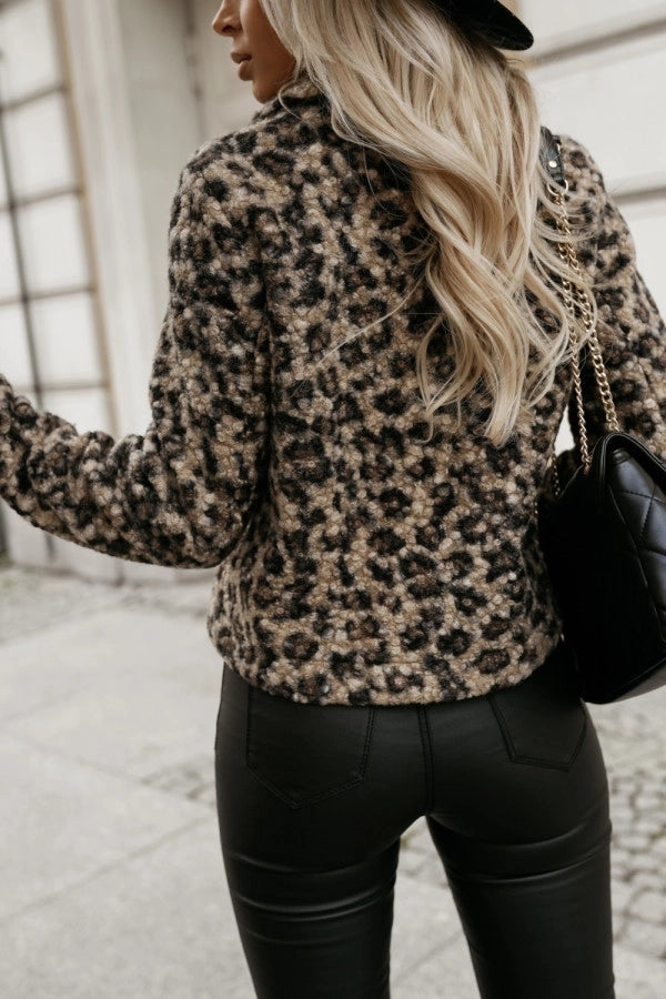 Single Buttoned Short Fur Coat