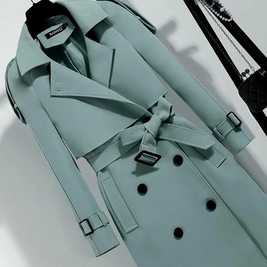 Belted trench coat