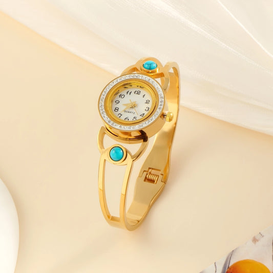 Luxurious Geometric Round Quartz Watch