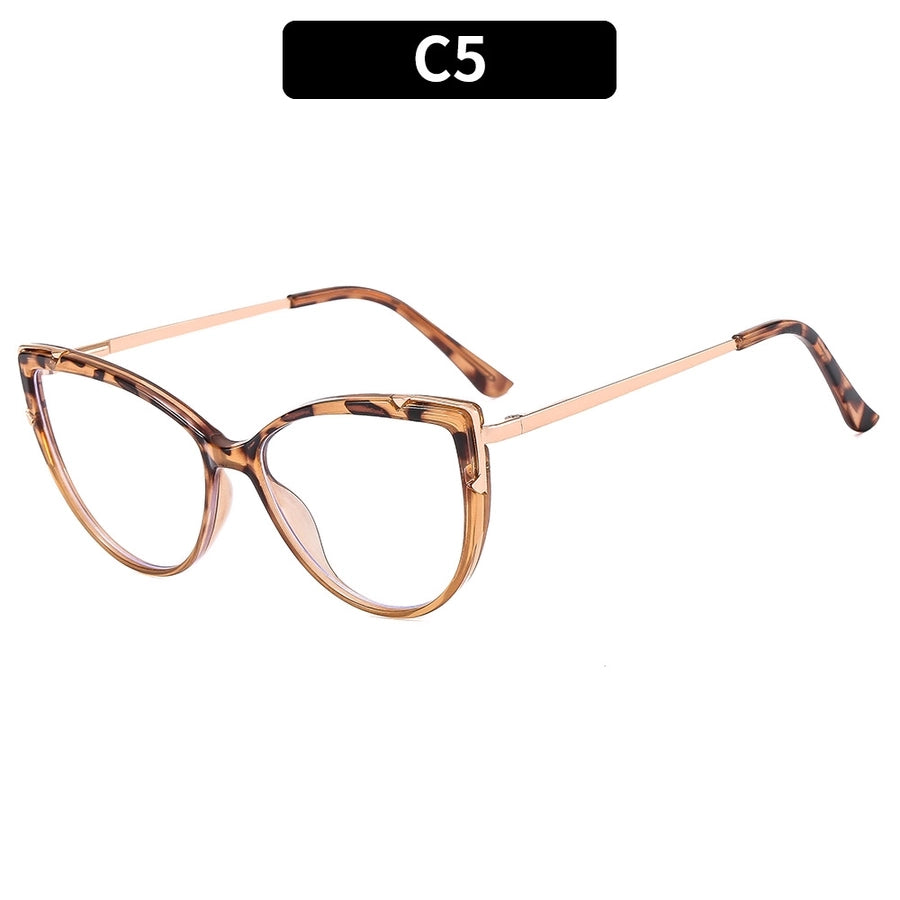 fashion color block ac square full frame optical glasses