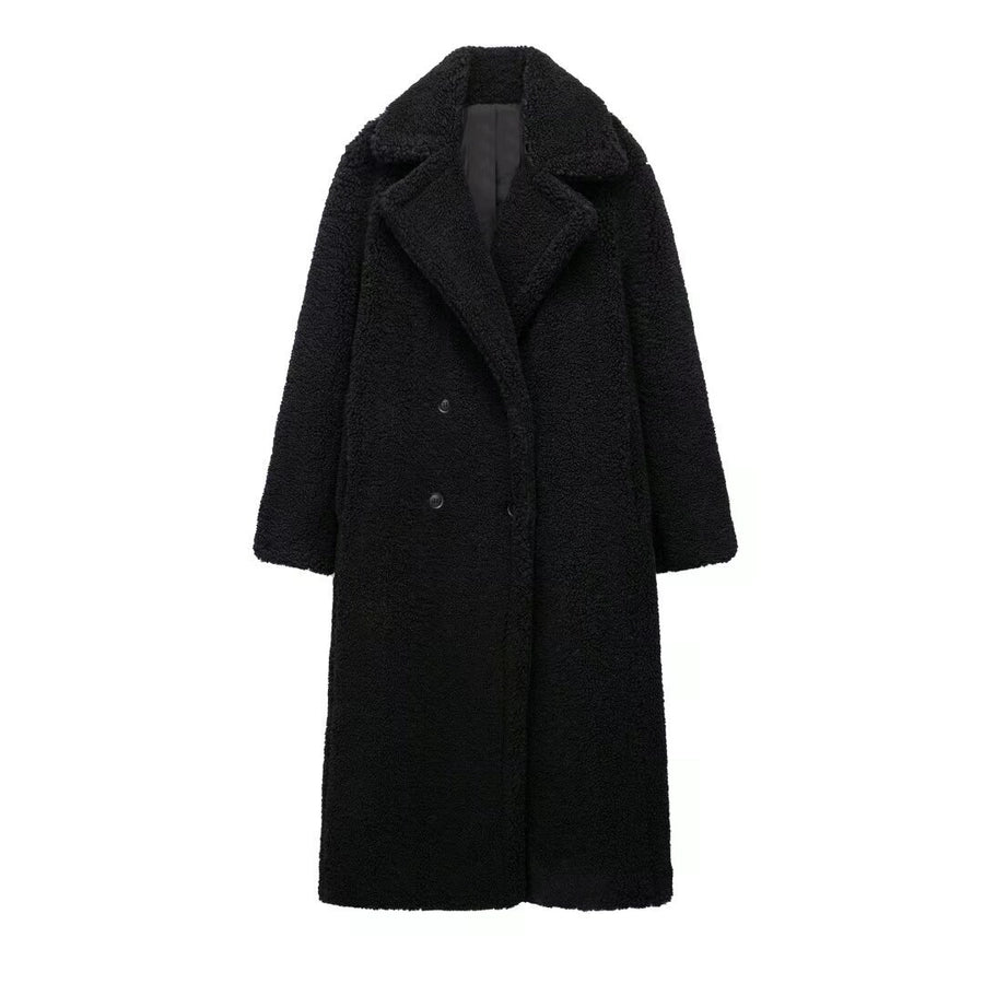 Long Loose Fleece Thickened Overcoat Jacket