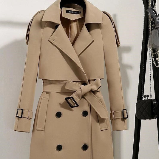 Belted trench coat