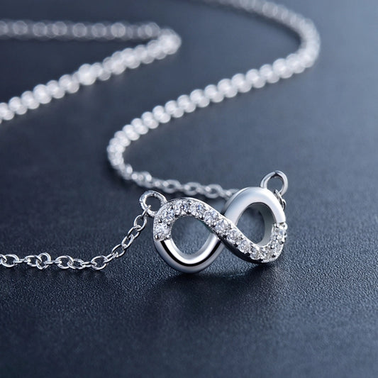 Infinity sterling silver pendant necklace