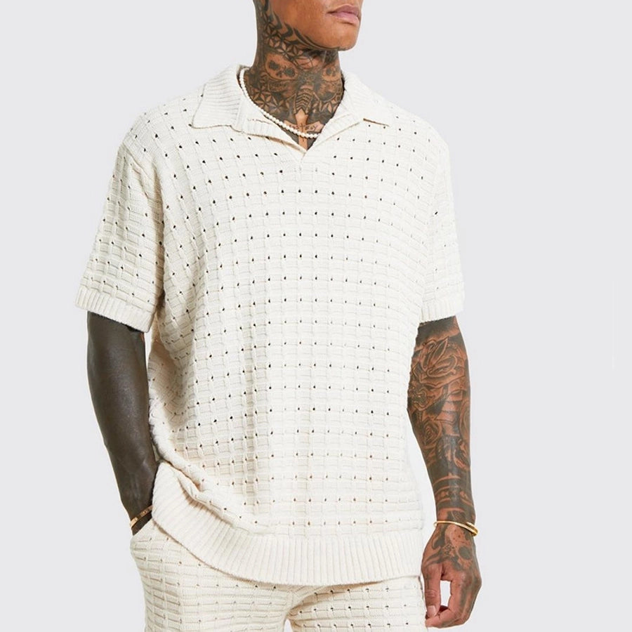 Patched Collared T-shirt