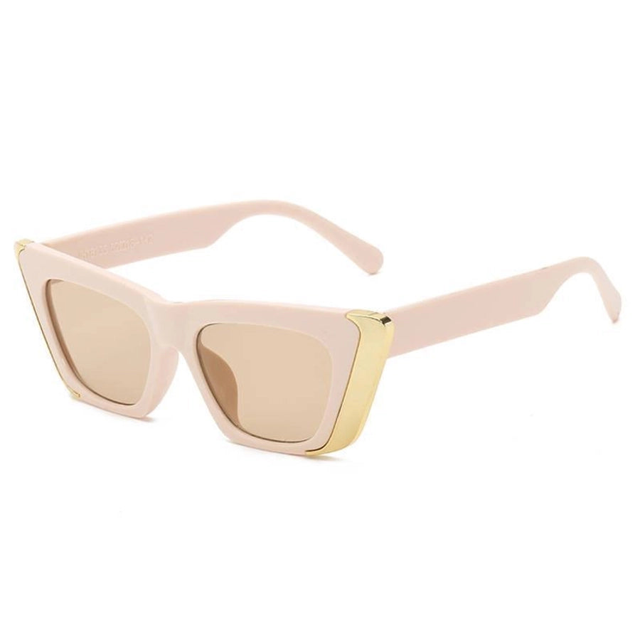 geometric pc cat eye full frame women's sunglasses