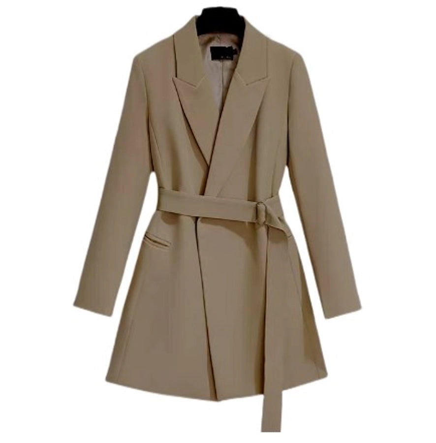 Long Sleeve Belted Blazer