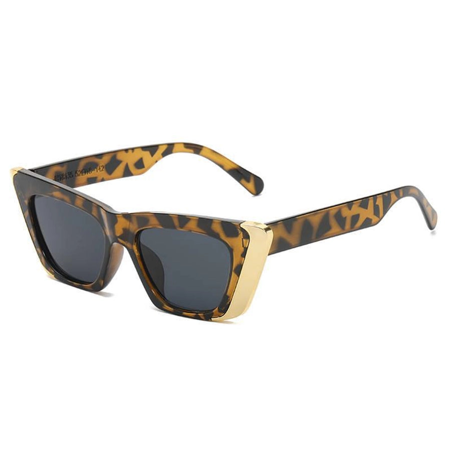 geometric pc cat eye full frame women's sunglasses