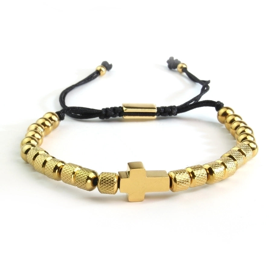 Cross beaded  / 18K Gold Plated Bracelets