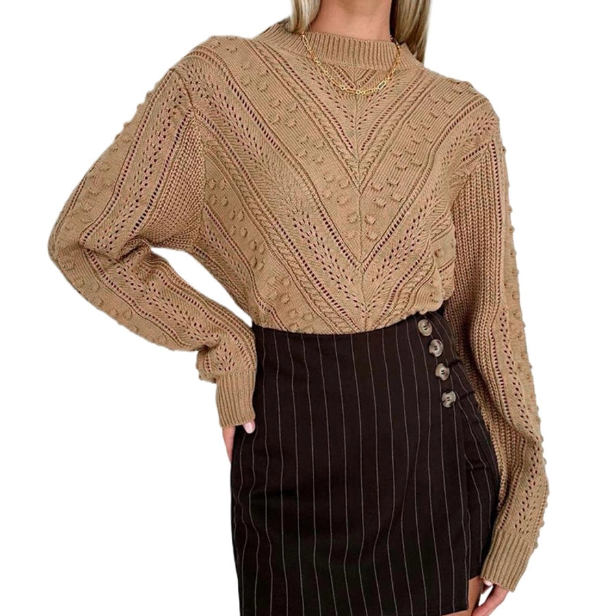 Jacquard Patterned Casual Sweater