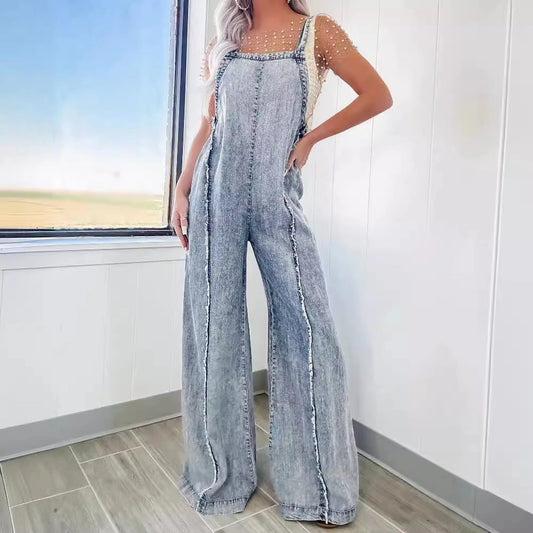 Full Length Raw Hem Yeast Factory Drift Jumpsuit