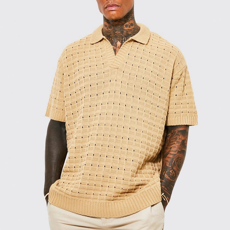 Patched Collared T-shirt