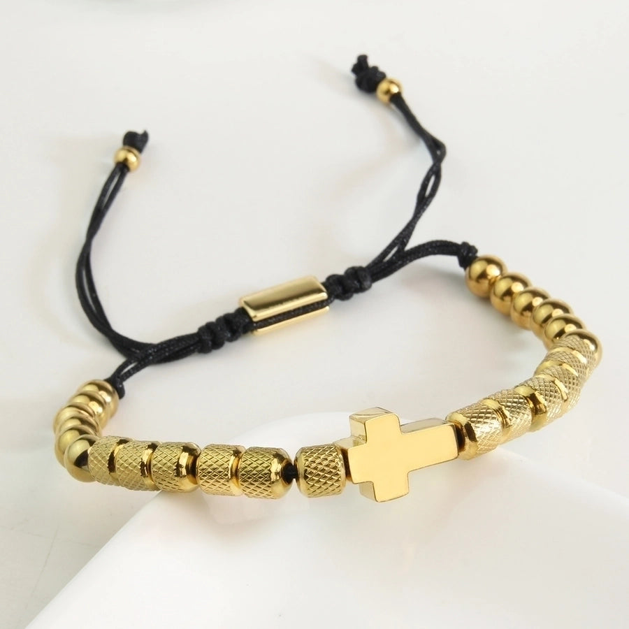 Cross beaded  / 18K Gold Plated Bracelets