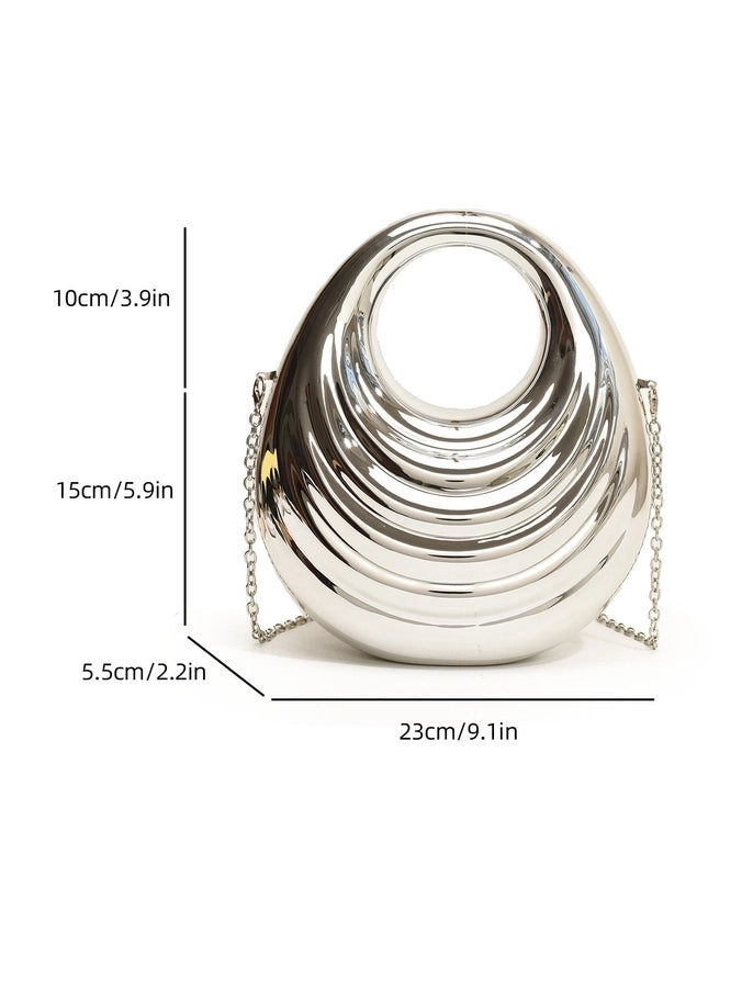 Gold acrylic oval lock clasp shoulder crossbody bag