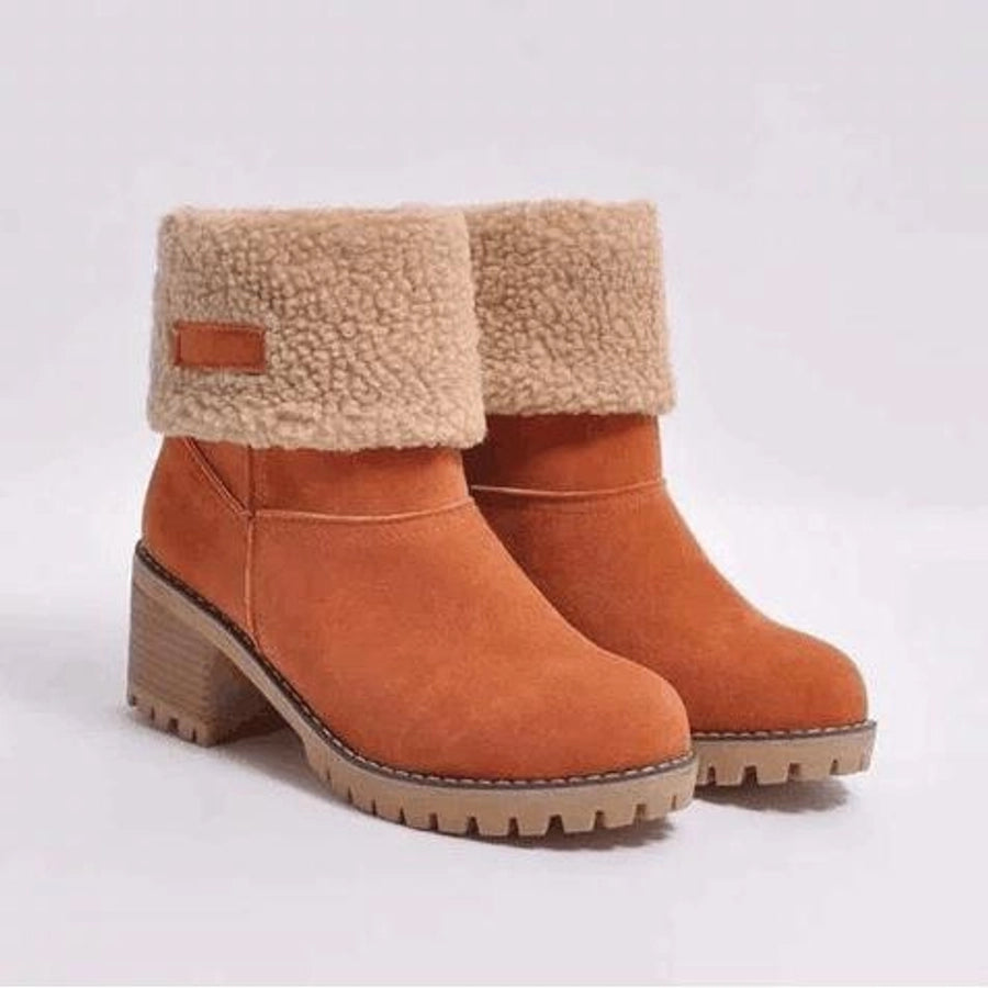 Wool plush short velvet boots