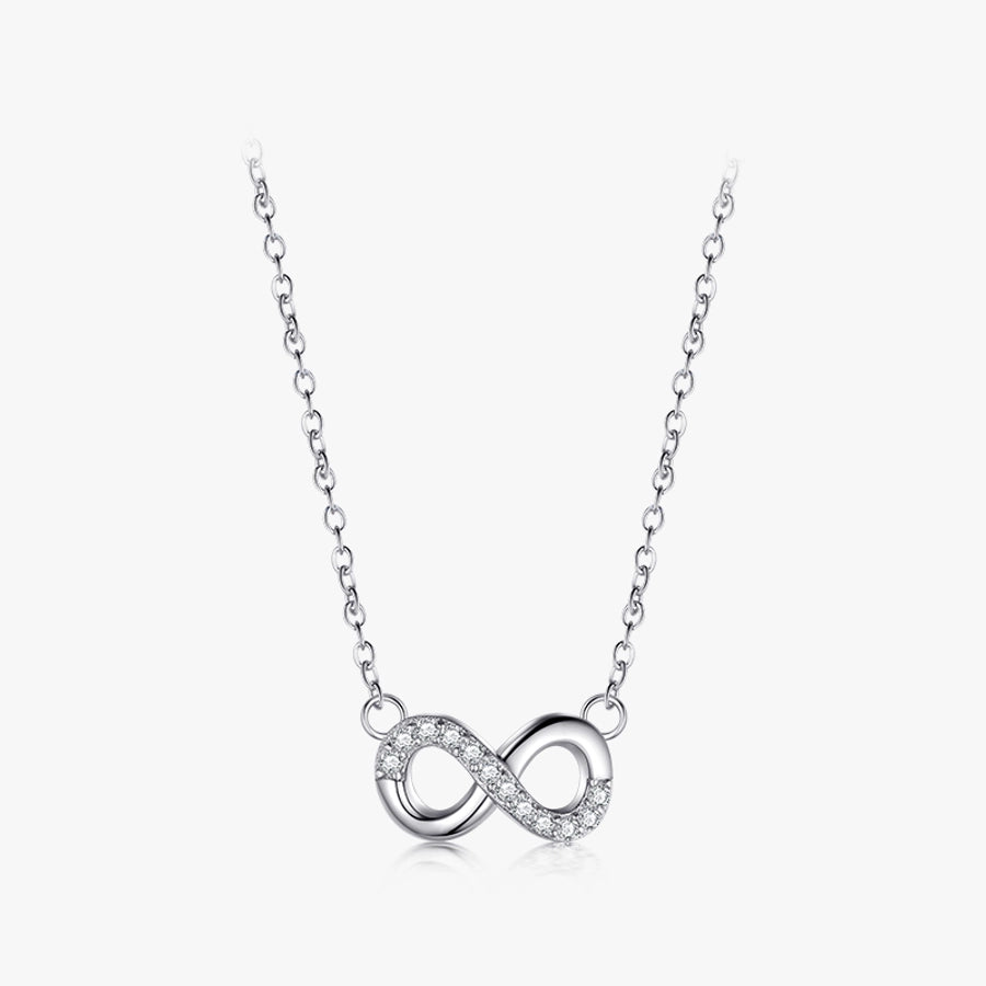 Infinity sterling silver pendant necklace